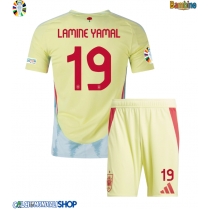 Maglie da calcio Spagna Lamine Yamal #19 Seconda Maglia Bambino Europei 2024 Manica Corta (+ Pantaloni corti)